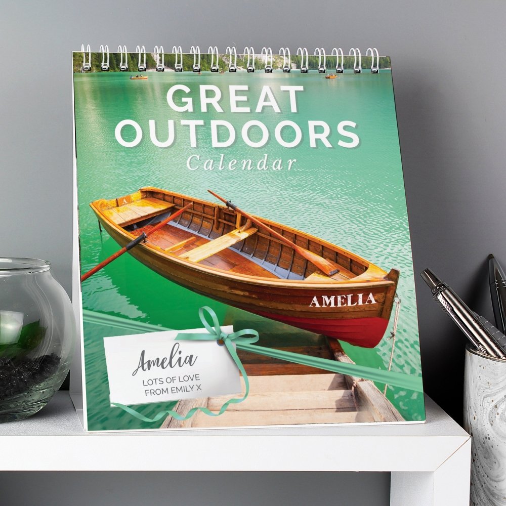 Personalised Outdoors Desk 2025 Calendar