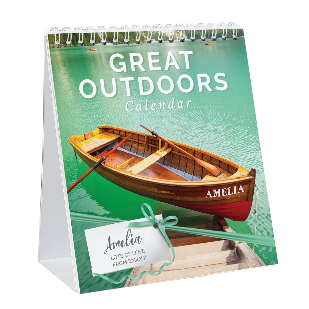 Personalised Outdoors Desk 2025 Calendar