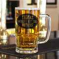 Personalised Oval Design Beer Glass Tankard