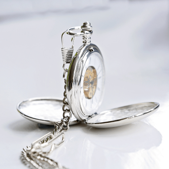 Personalised Own Handwriting Dual Opening Pocket Watch