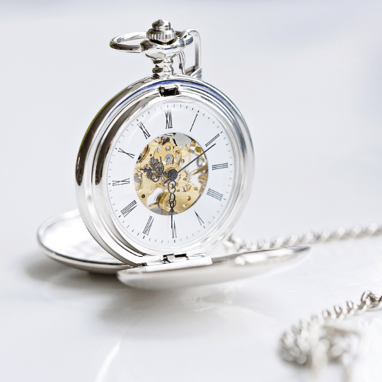Personalised Own Handwriting Dual Opening Pocket Watch