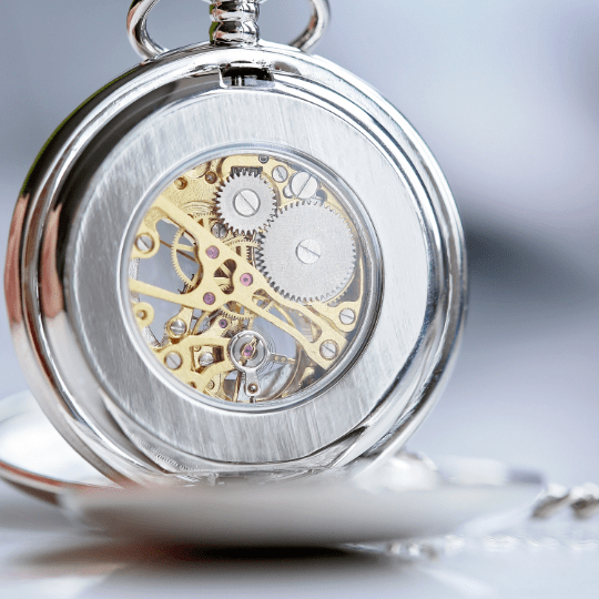 Personalised Own Handwriting Dual Opening Pocket Watch