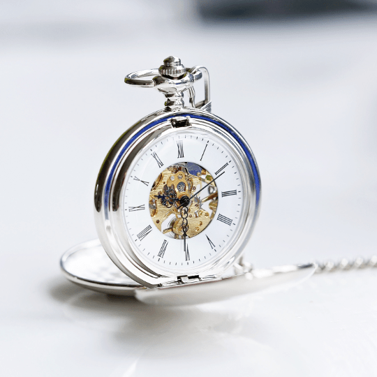Personalised Own Handwriting Dual Opening Pocket Watch