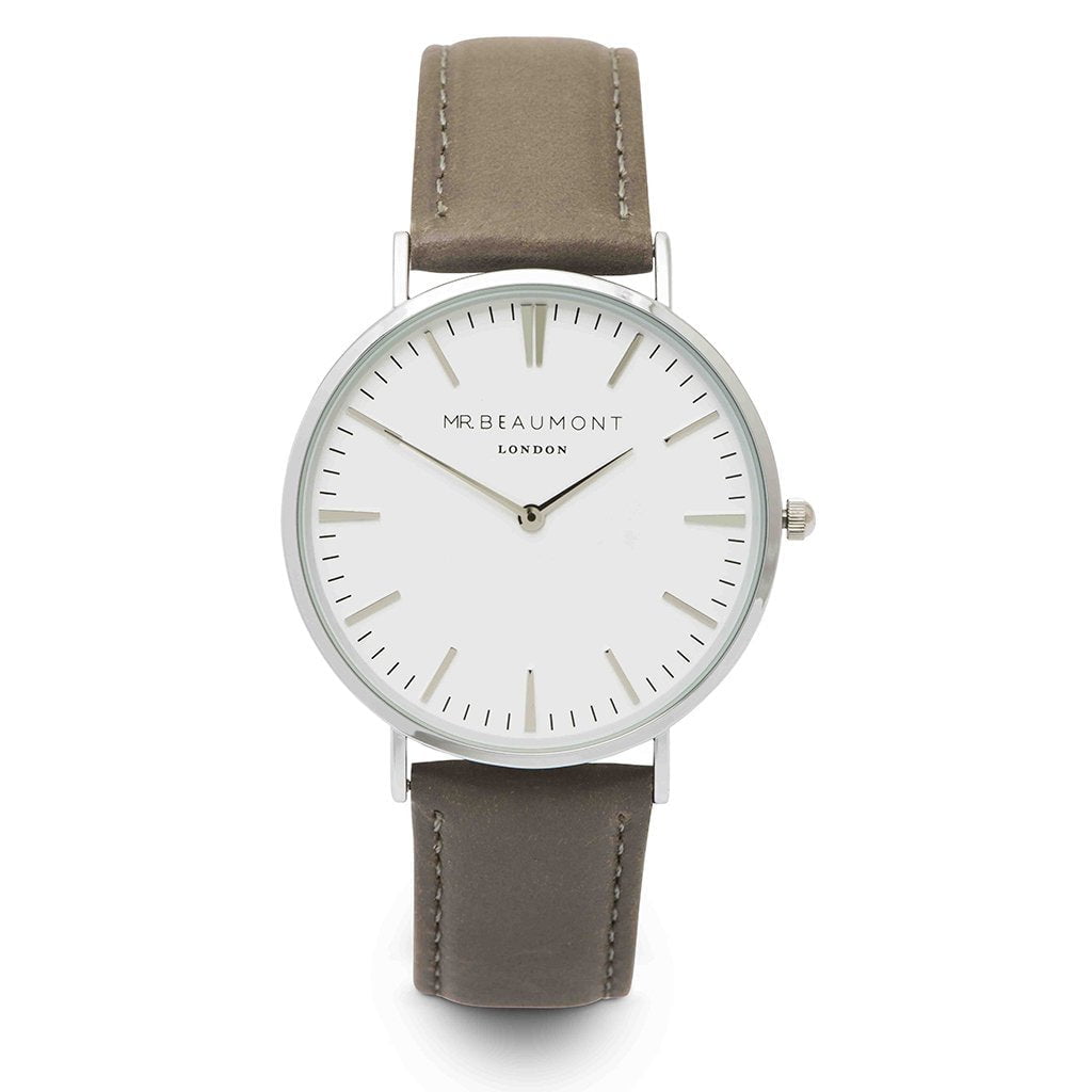 Personalised Own Handwriting Mr Beaumont Watch Grey