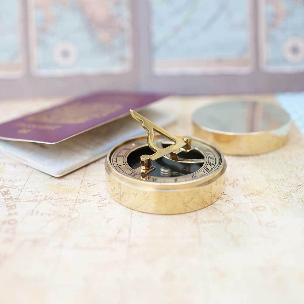 Personalised Own Handwriting Nautical Sundial Compass