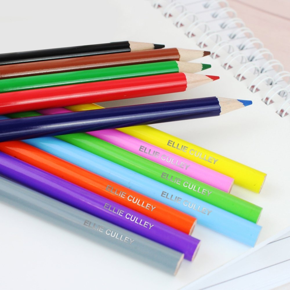 Personalised Pack Of 12 Colouring Pencils