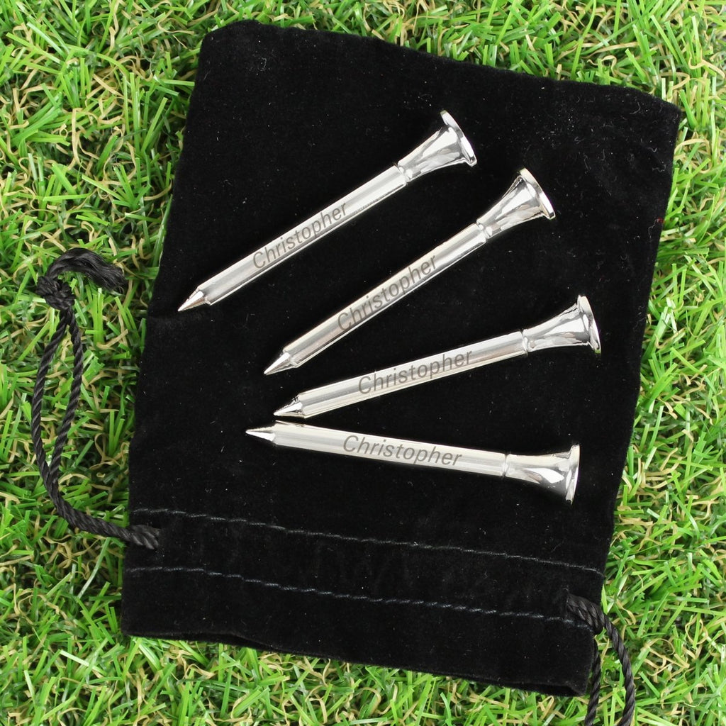 Personalised Pack Of 4 Golf Tees