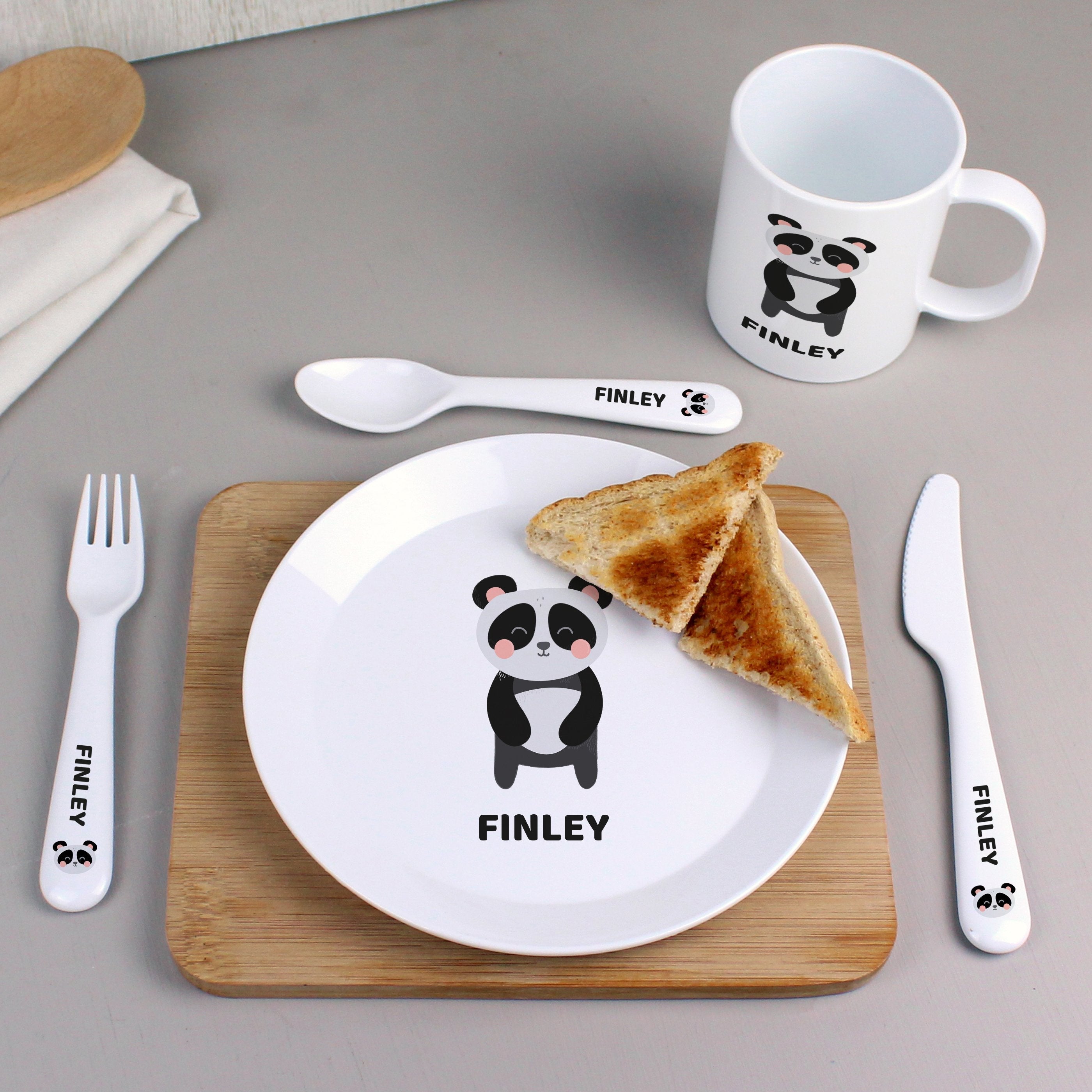 Personalised Panda Plastic Cutlery