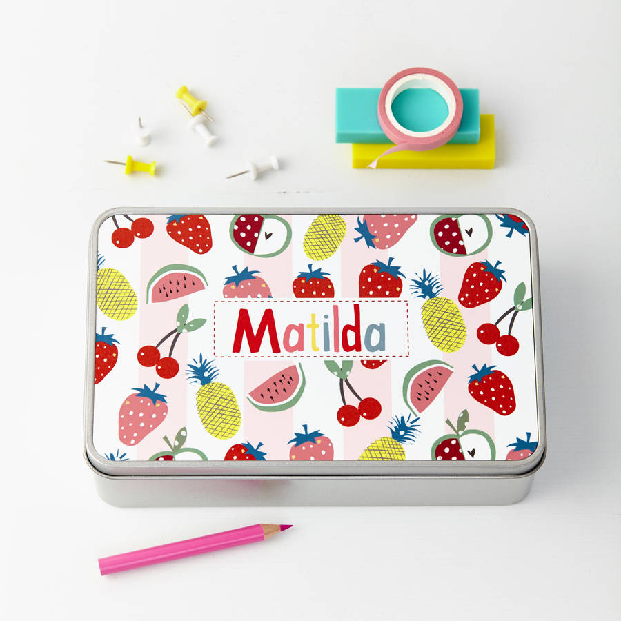 Personalised Personalised Patterned Metal Storage Tin