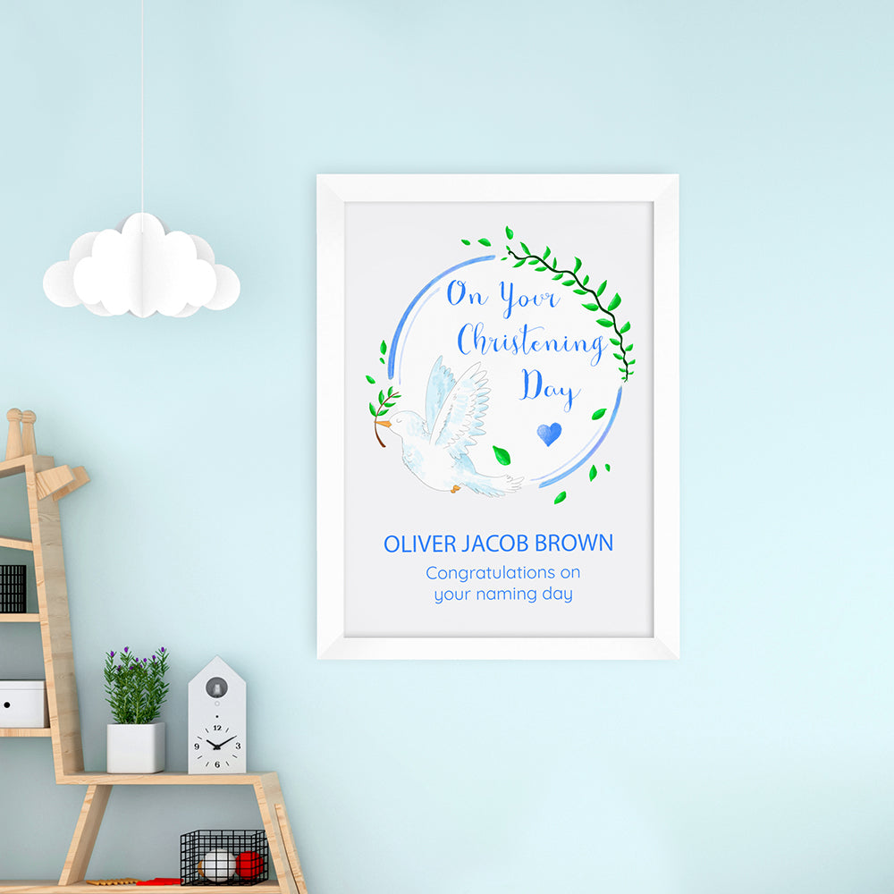 Personalised Personalised Peaceful Dove Framed Print