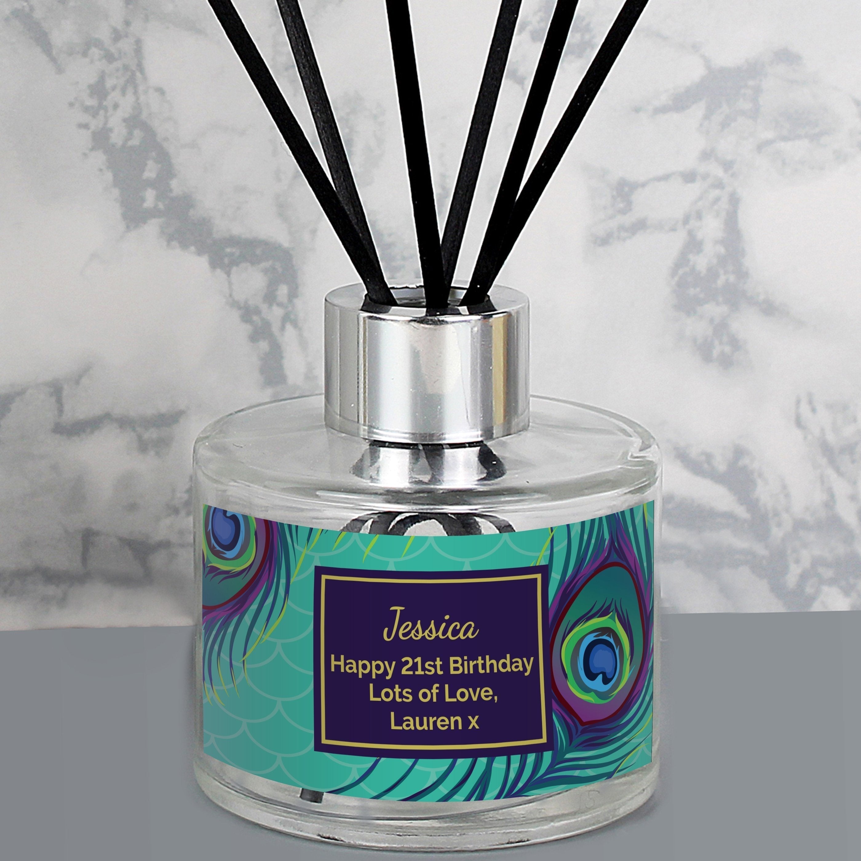 Personalised Peacock Reed Diffuser