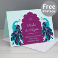 Personalised Peacock Wedding Card