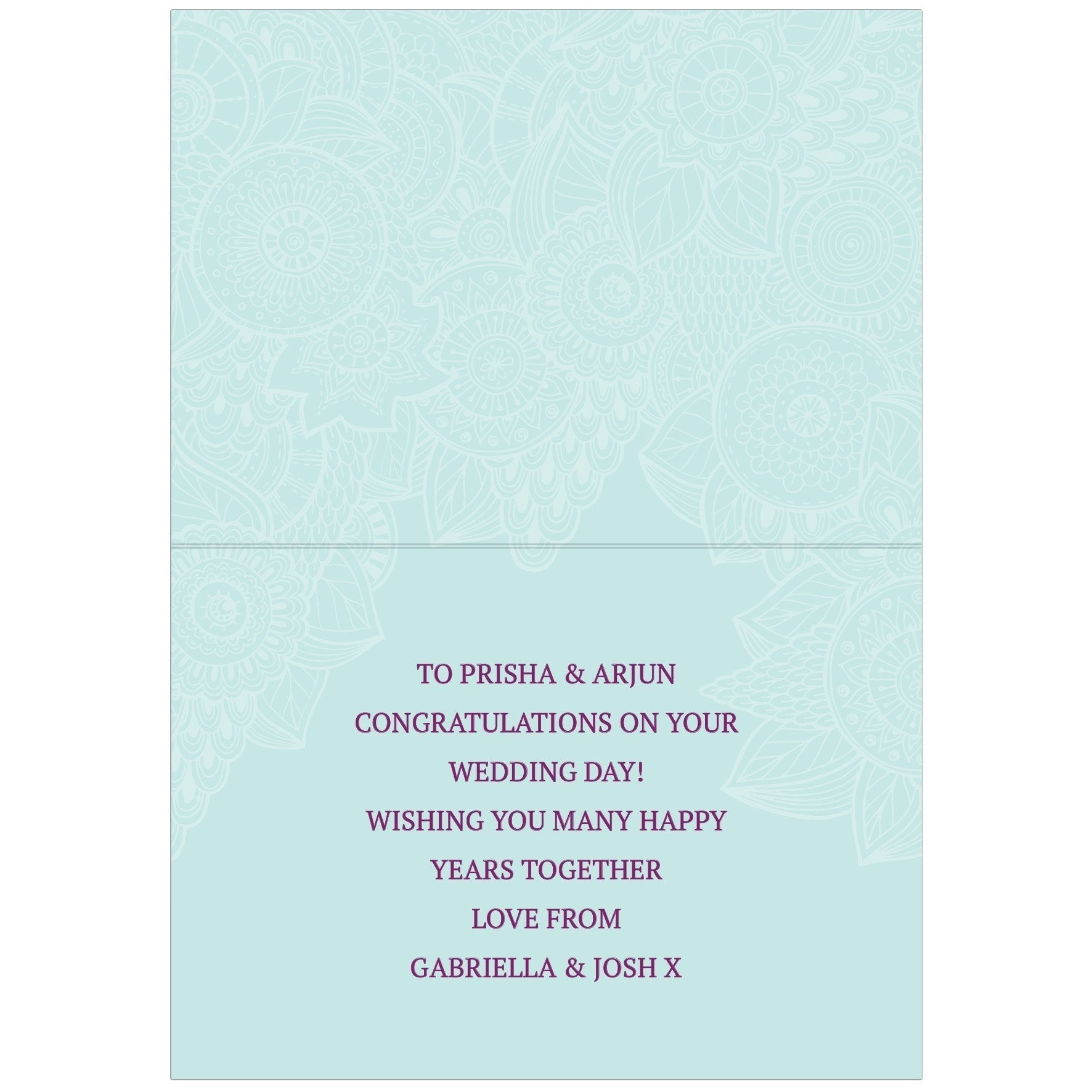 Personalised Peacock Wedding Card