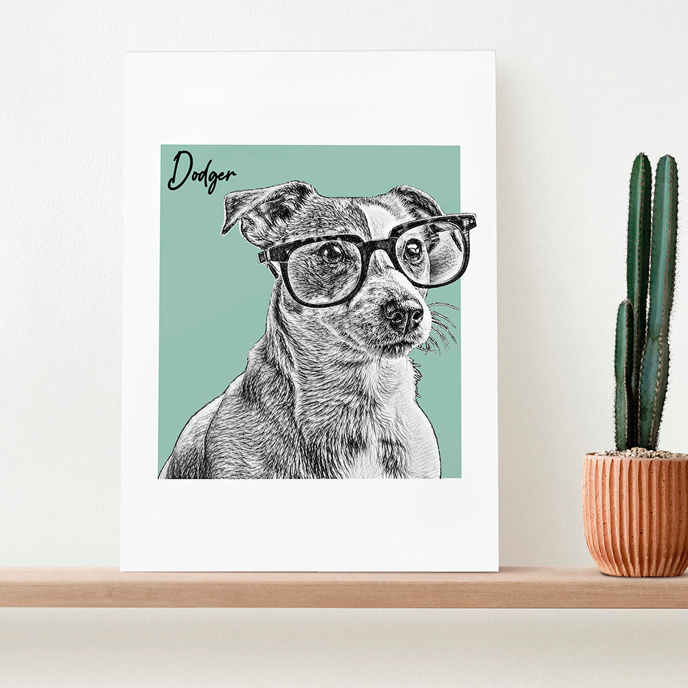 Personalised Personalised Pet Portrait Sketch Print