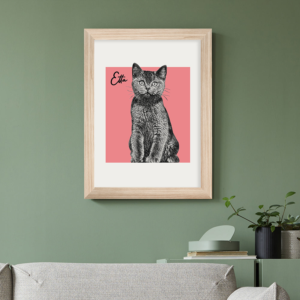 Personalised Personalised Pet Portrait Sketch Print