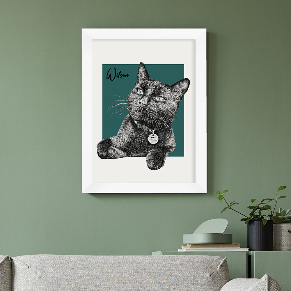 Personalised Personalised Pet Portrait Sketch Print