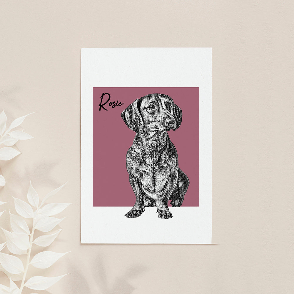 Personalised Personalised Pet Portrait Sketch Print