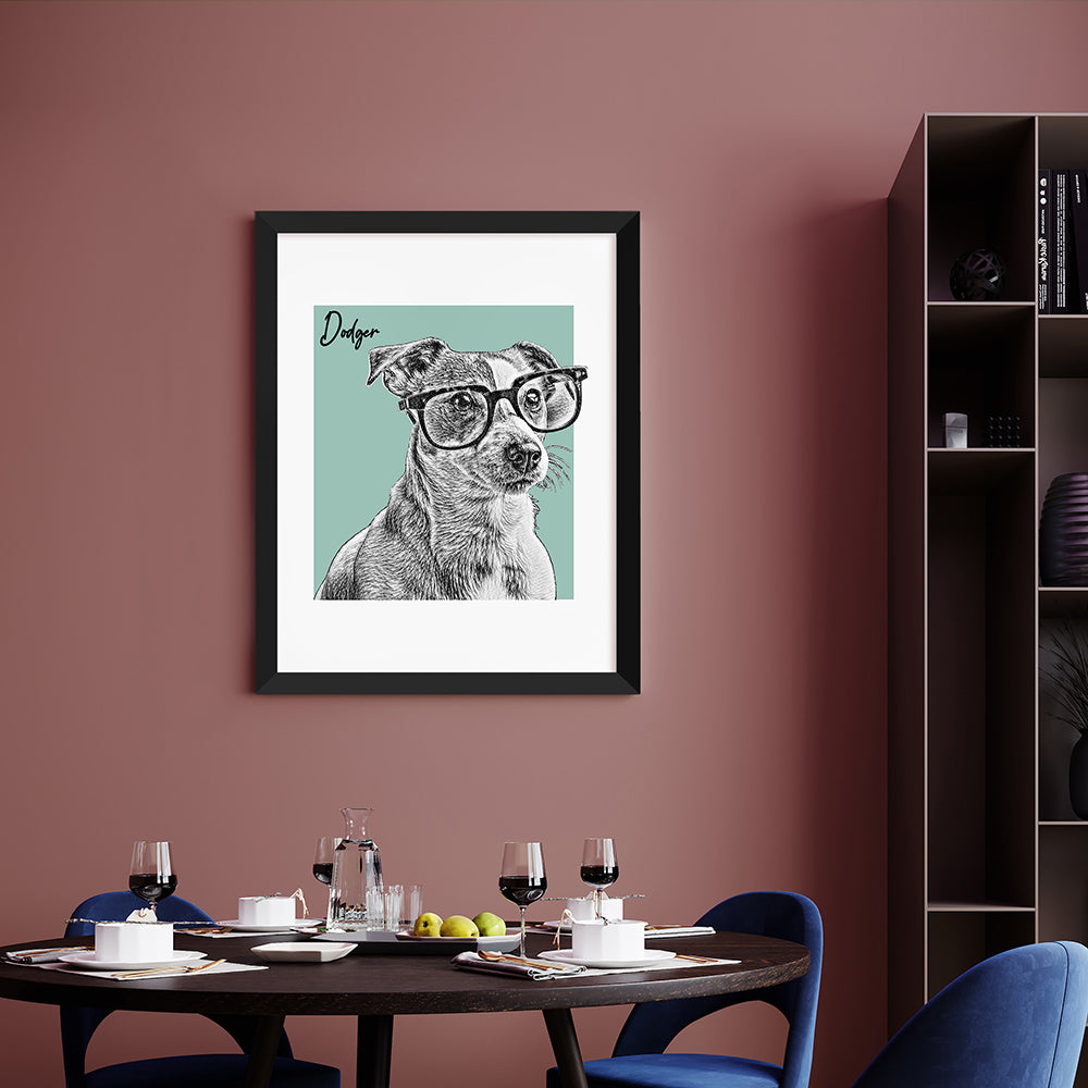 Personalised Personalised Pet Portrait Sketch Print