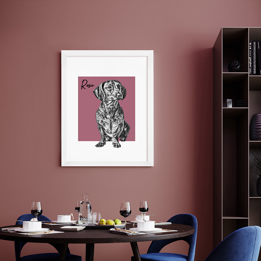 Personalised Personalised Pet Portrait Sketch Print