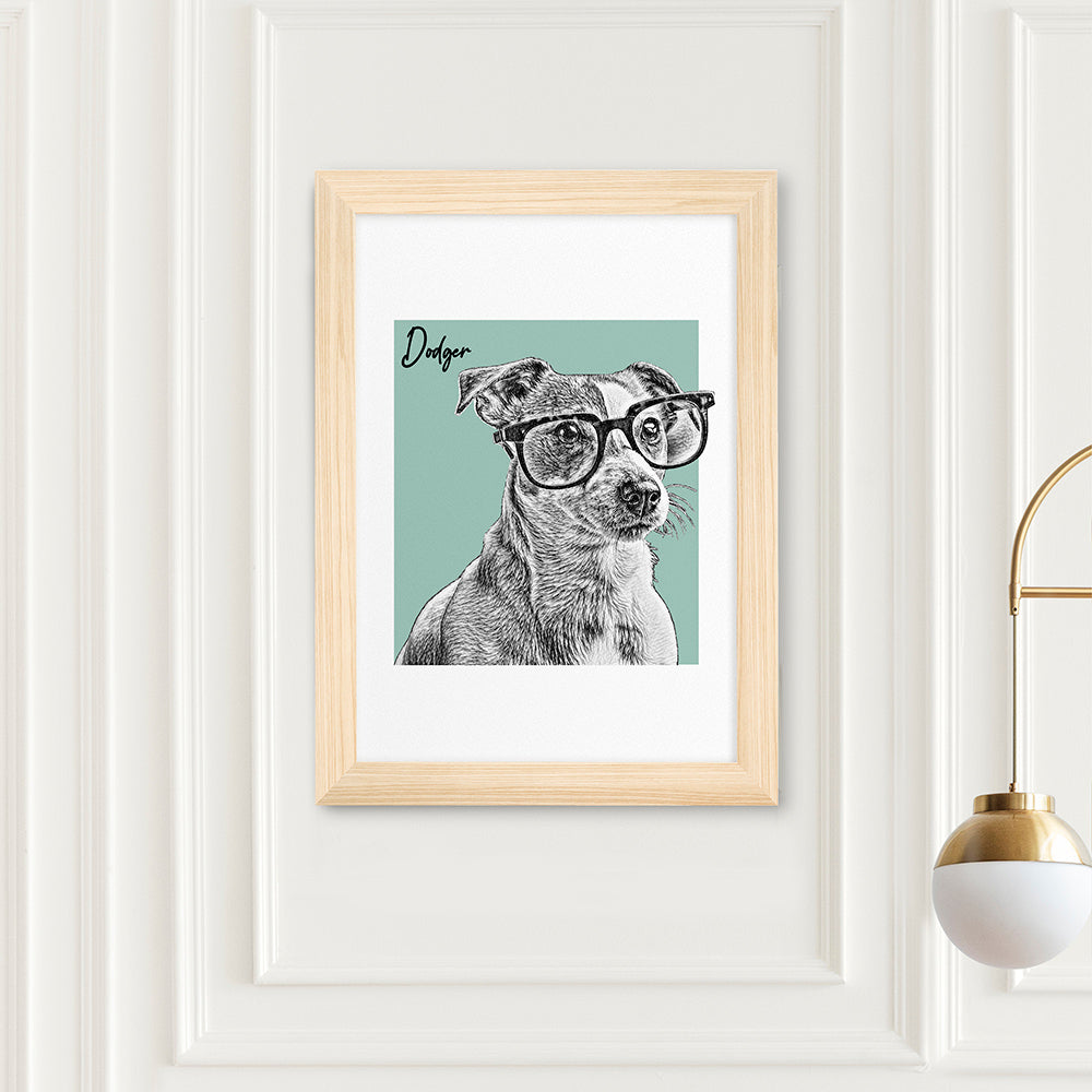 Personalised Personalised Pet Portrait Sketch Print