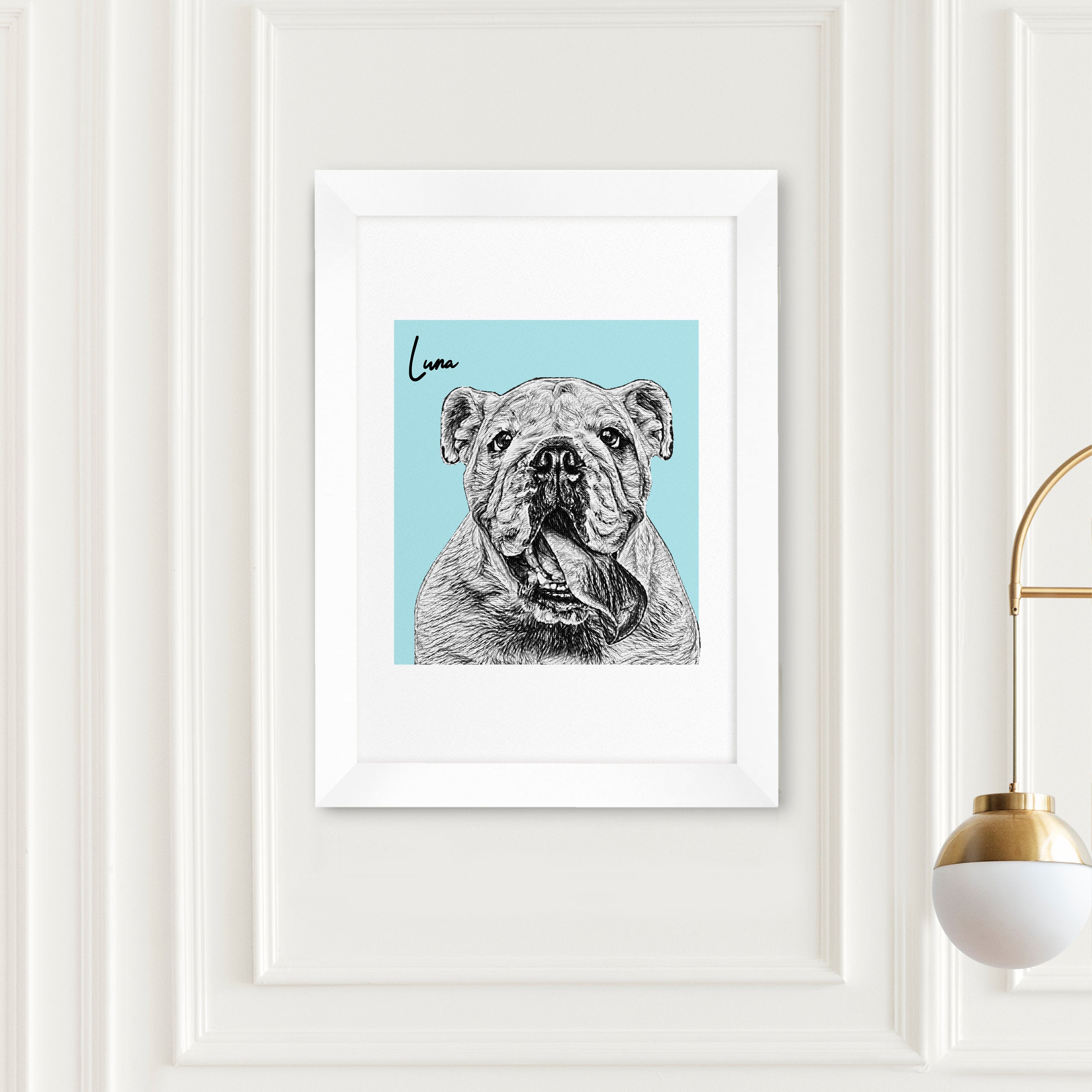 Personalised Personalised Pet Portrait Sketch Print