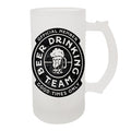 Personalised Photo Frosted Glass Beer Stein