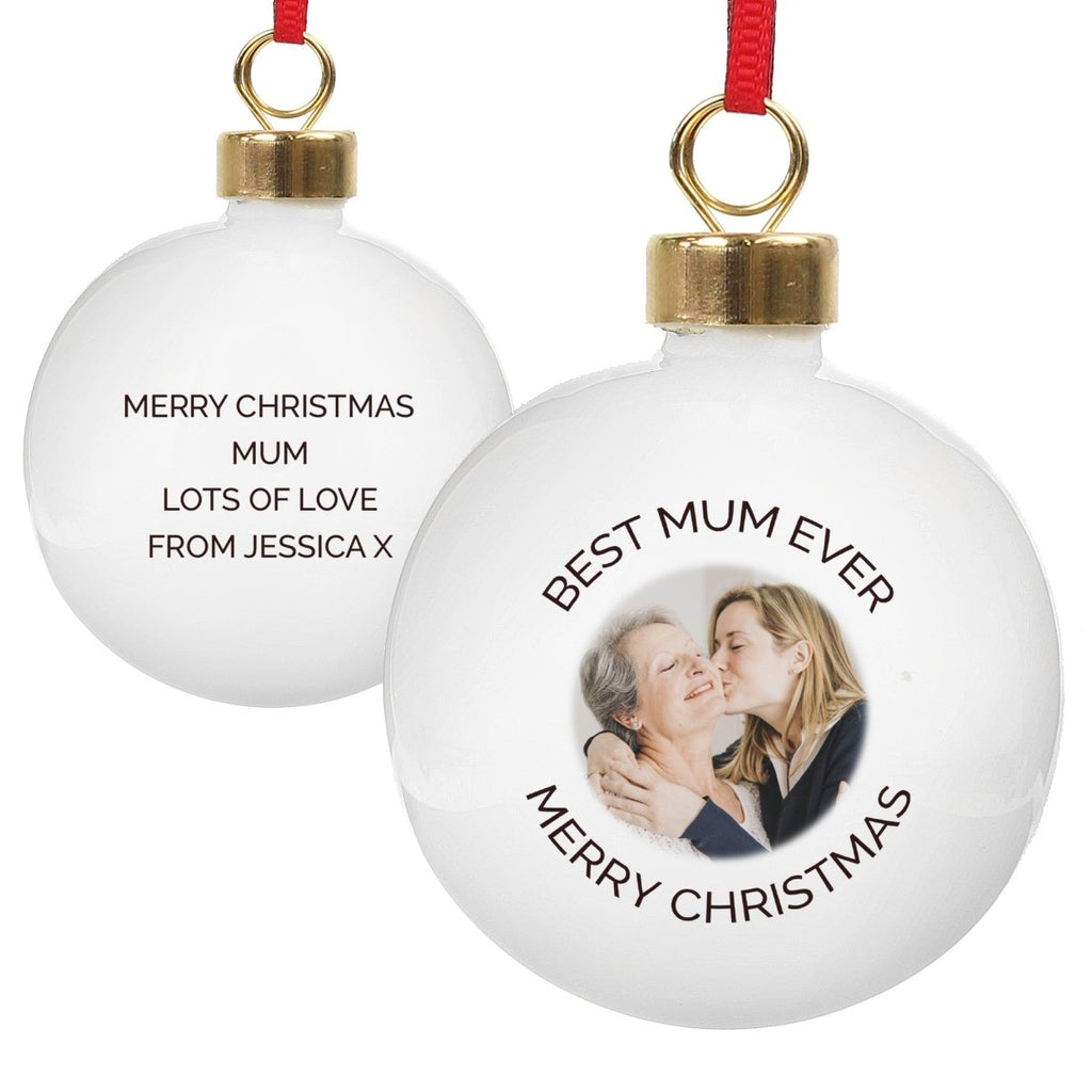 Personalised Photo Upload Christmas Tree Bauble, Perfect For New Baby's 1st Christmas Or Remembering Loved Ones
