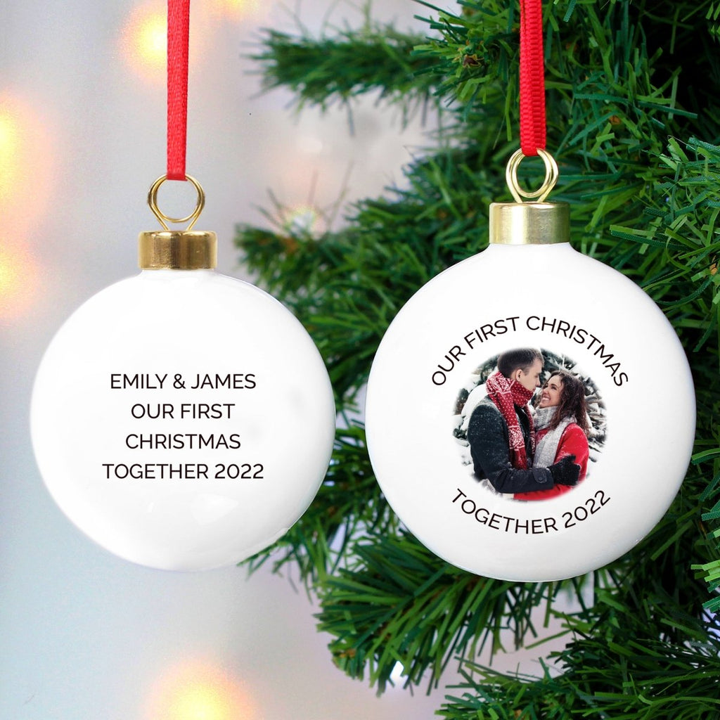 Personalised Photo Upload Christmas Tree Bauble, Perfect For New Baby's 1st Christmas Or Remembering Loved Ones
