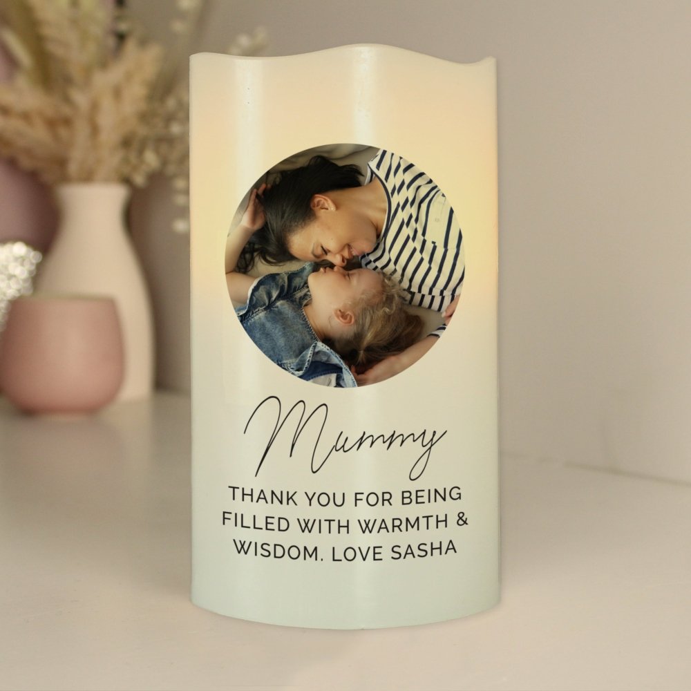 Personalised Photo Upload LED Candle, Ideal For Weddings, Anniversaries, Newborn Baby & Memorials