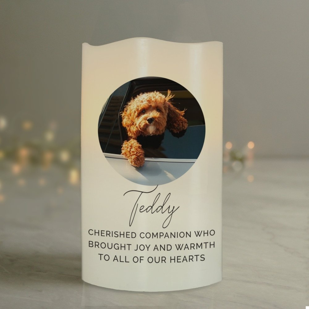 Personalised Photo Upload LED Candle, Ideal For Weddings, Anniversaries, Newborn Baby & Memorials