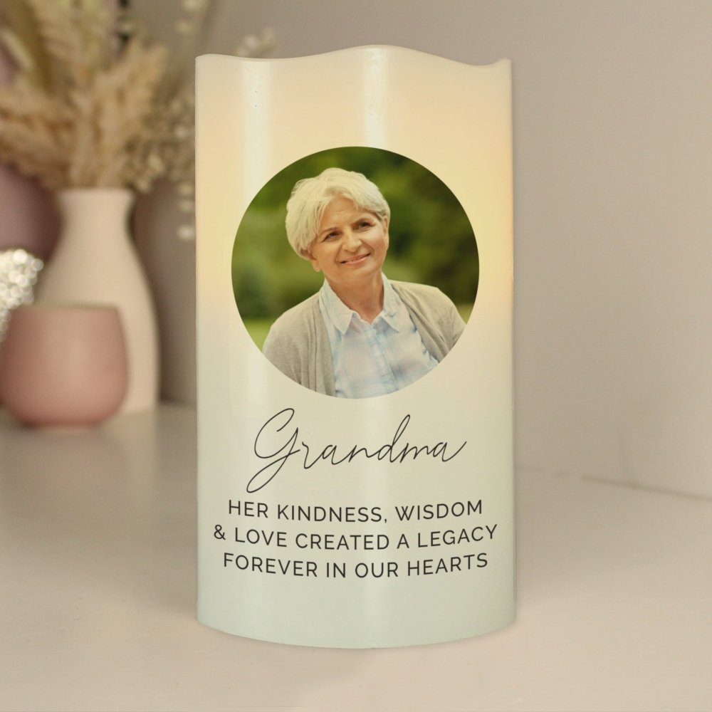 Personalised Photo Upload LED Candle, Ideal For Weddings, Anniversaries, Newborn Baby & Memorials