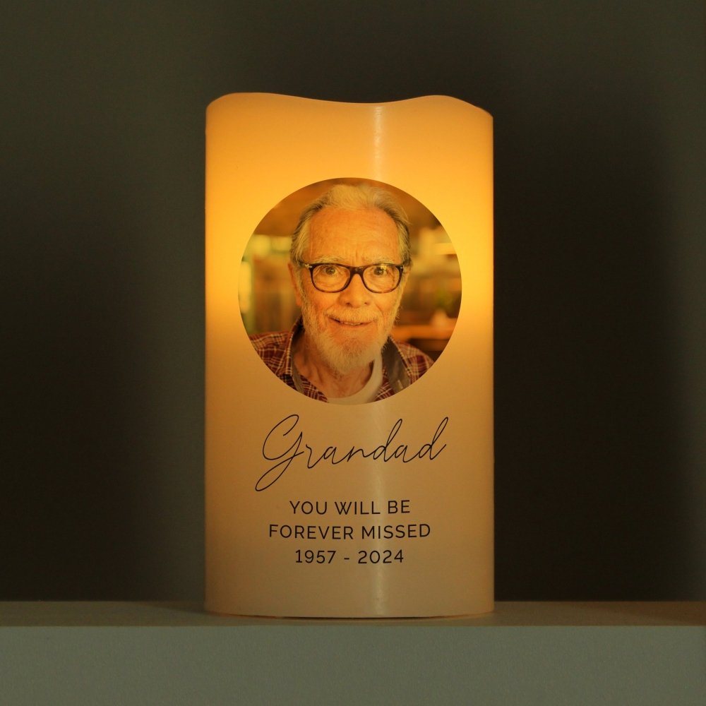 Personalised Photo Upload LED Candle, Ideal For Weddings, Anniversaries, Newborn Baby & Memorials