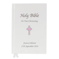 Personalised Pink Cross Bible