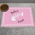 Personalised Pink Fish Bone Cat Placemat