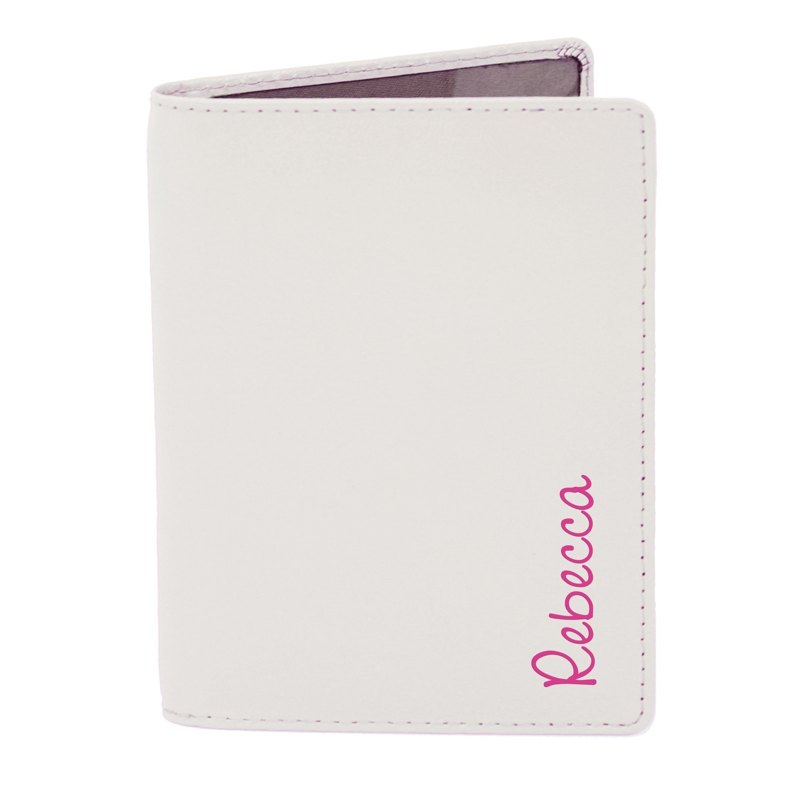 Personalised Pink Name Island Cream Passport Holder