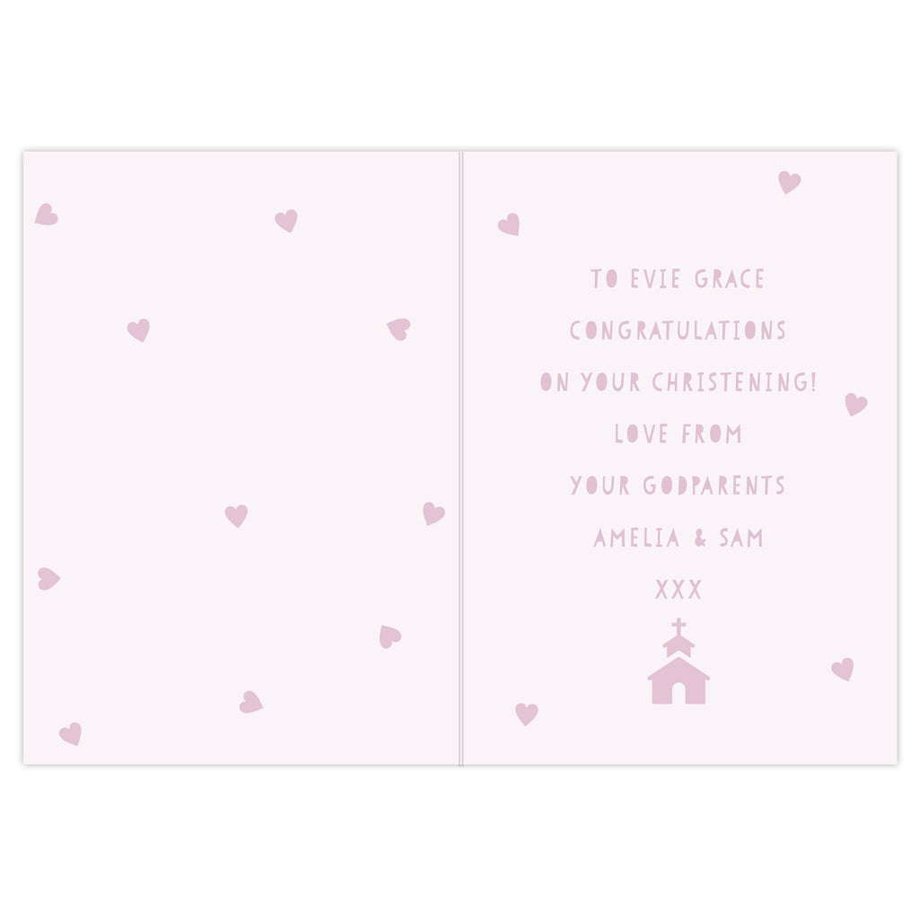 Personalised Pink Papercut Style Card
