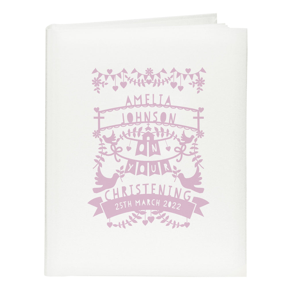 Personalised Pink Papercut Style Photo Album