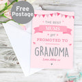 Personalised Pink Promoted To Card