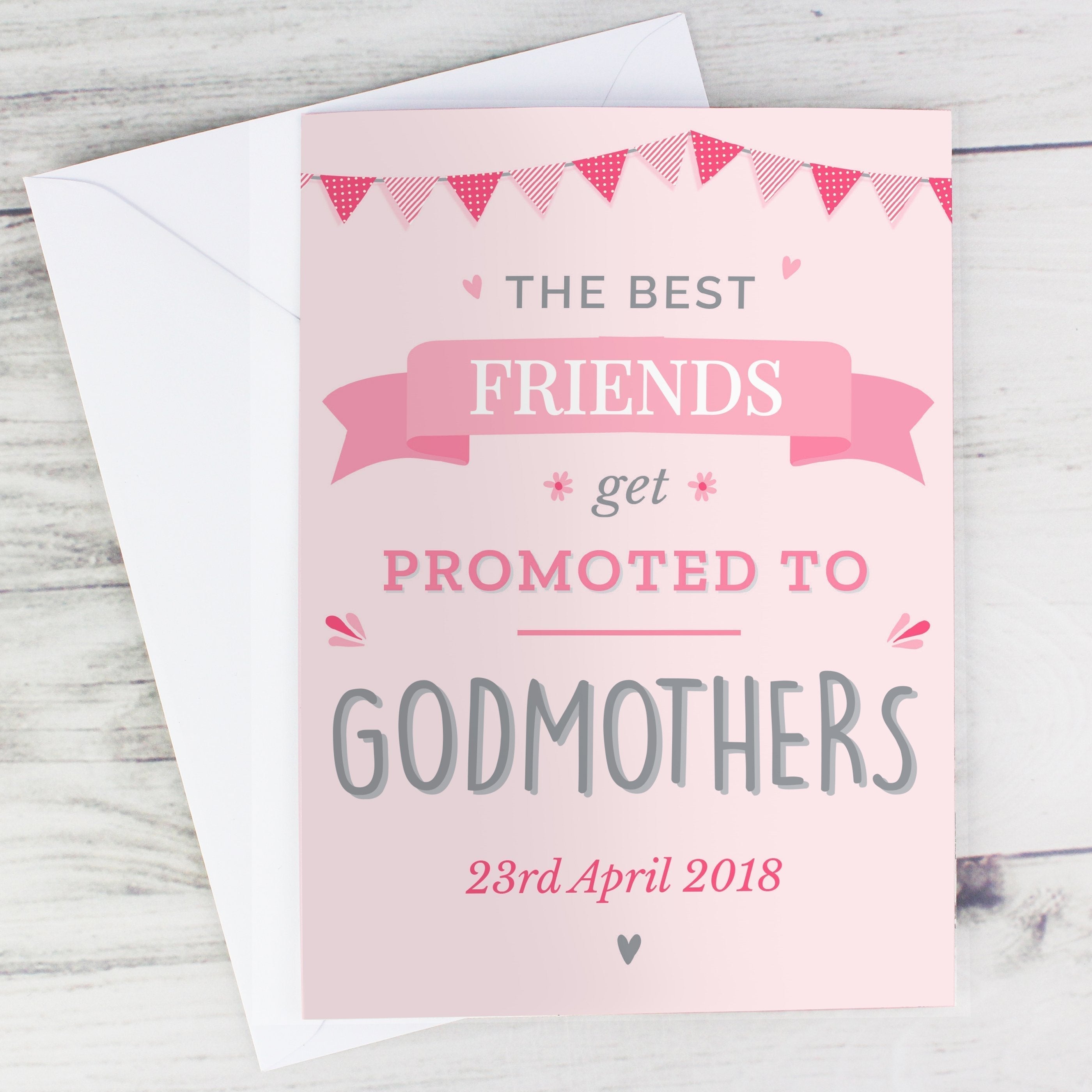 Personalised Pink Promoted To Card