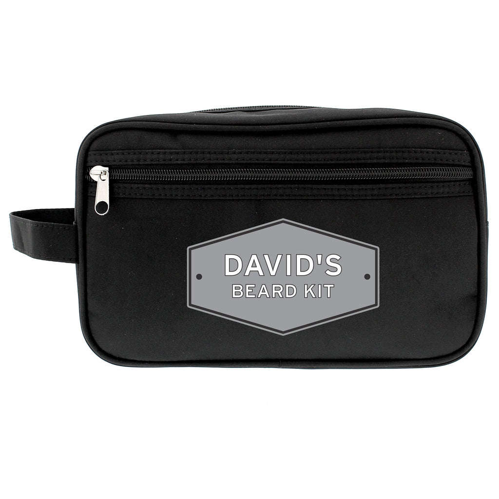 Personalised Plaque Black Vanity Bag