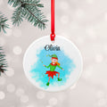 Personalised Personalised Playful Elf Christmas Ornament