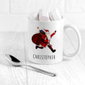 Personalised Personalised Playful Santa Christmas White Mug