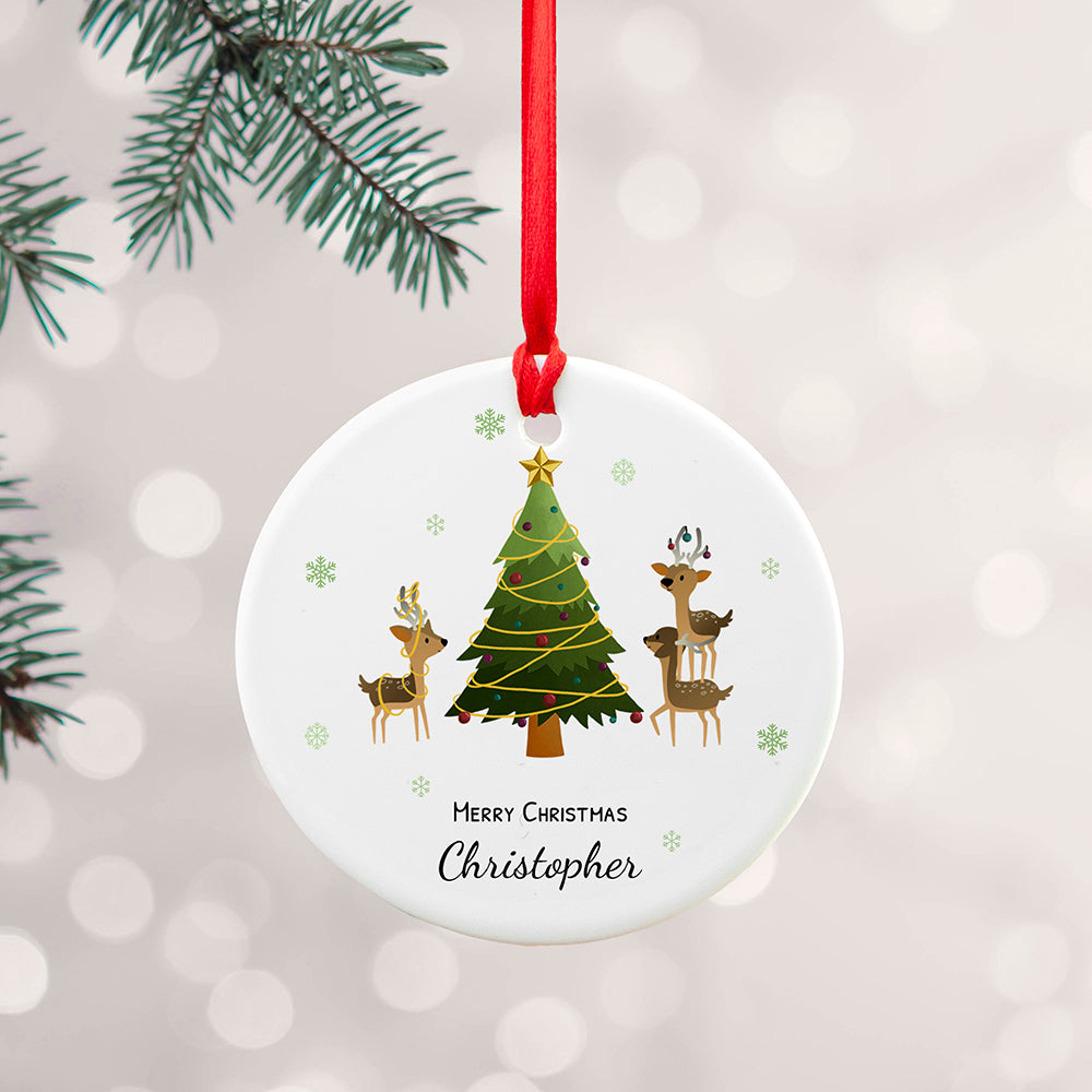 Personalised Personalised Playing Reindeers Ornament