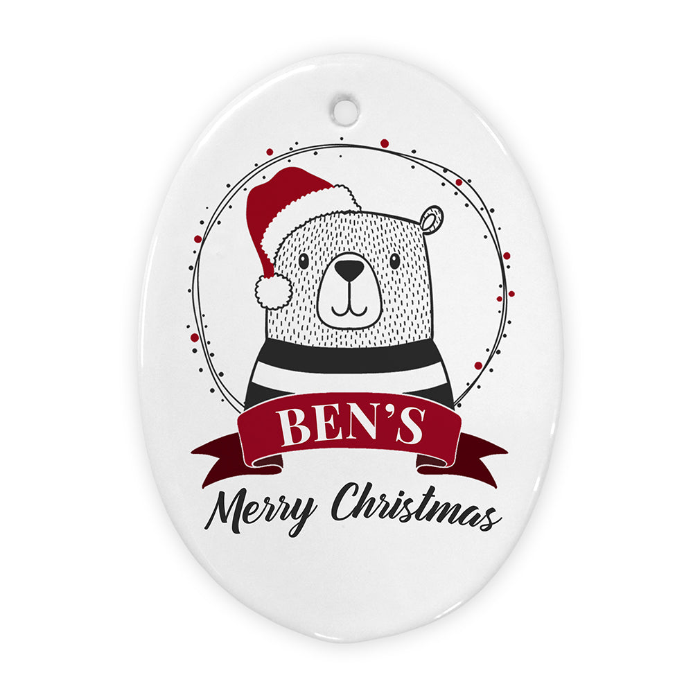 Personalised Personalised Polar Bear Christmas Decoration