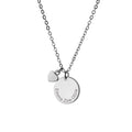 Personalised Personalised Polished Heart and Disc Necklace