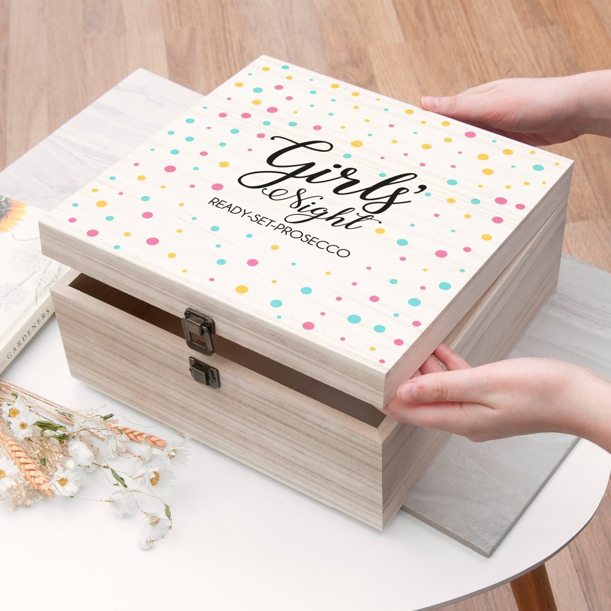 Personalised Polka Dot Girls Night Box