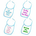 Personalised Printed Blue Baby Bib