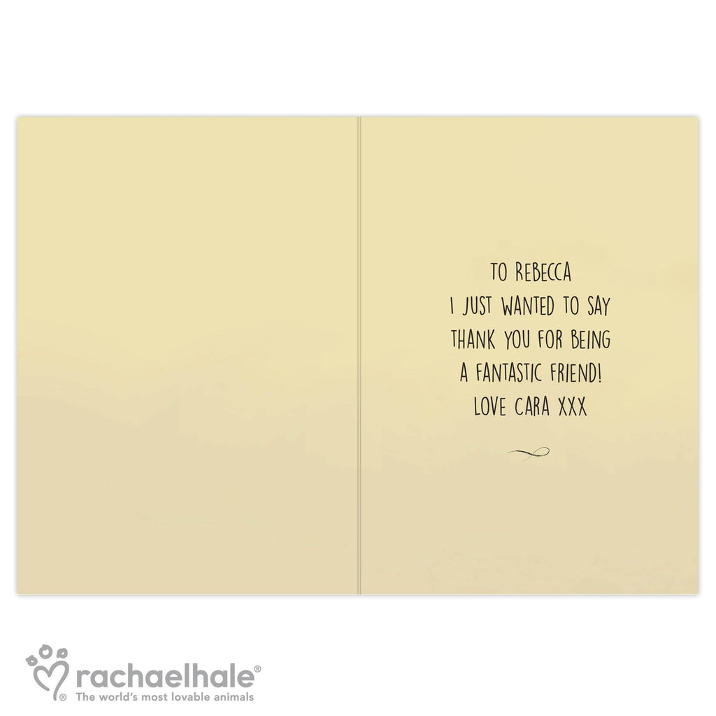 Personalised Rachael Hale Friends Forever Card