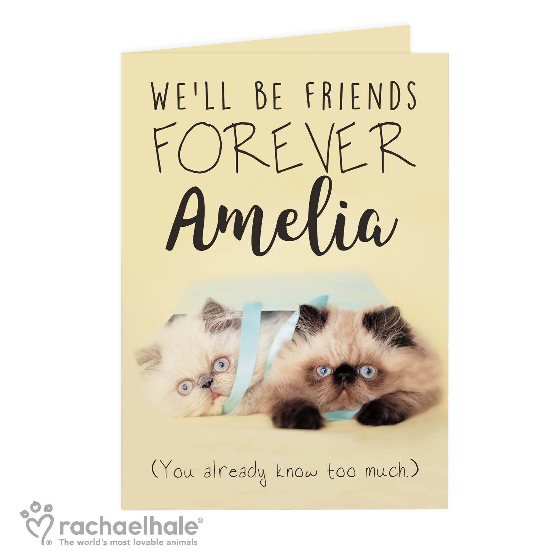 Personalised Rachael Hale Friends Forever Card