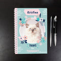 Personalised Rachael Hale 'Paws For Thought' Cat A5 Notebook